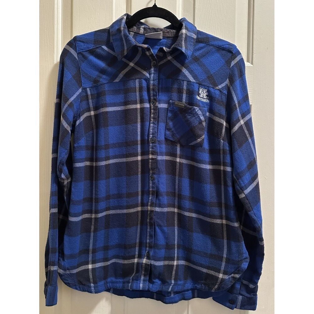 Women's COLUMBIA Royal Kentucky Wildcats Flare Gun Flannel Size Small